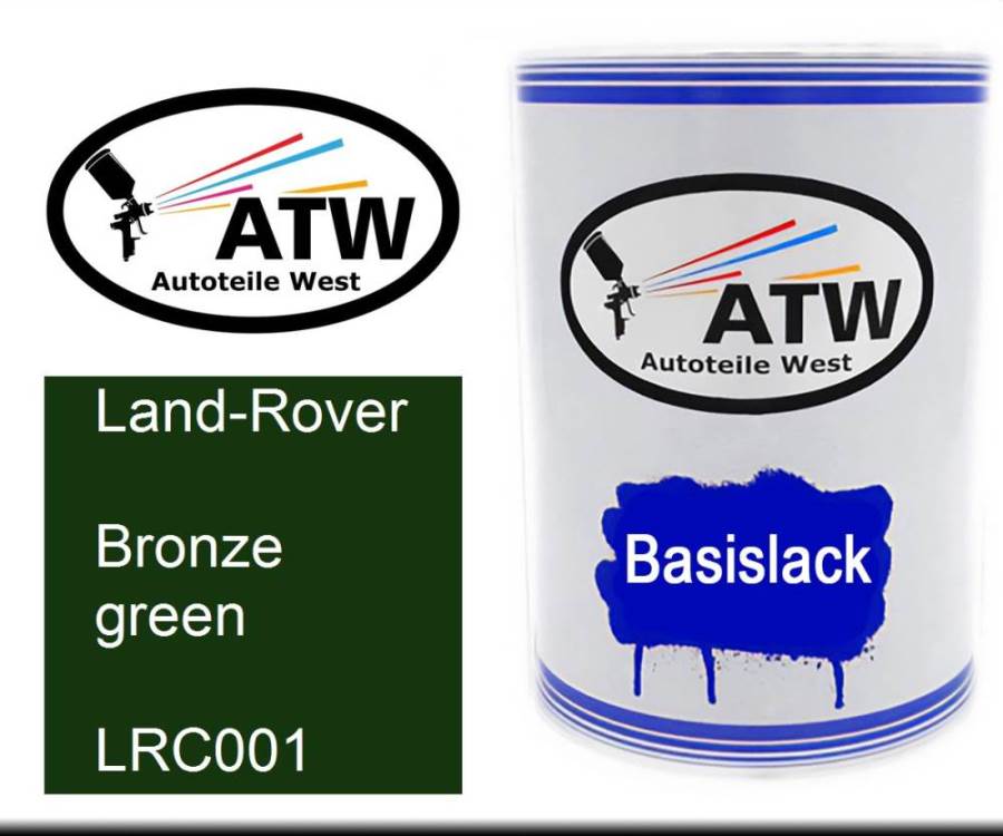 Land-Rover, Bronze green, LRC001: 500ml Lackdose, von ATW Autoteile West.